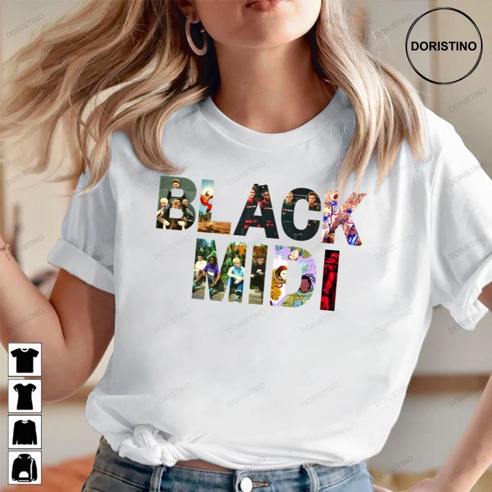 Black Midi Rock Band Vintage Art Awesome Shirts